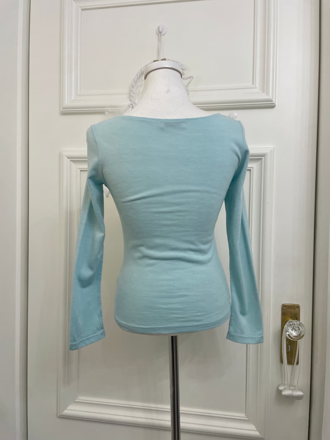 mint fairy lace bow slim top(size-M) 상품이미지3