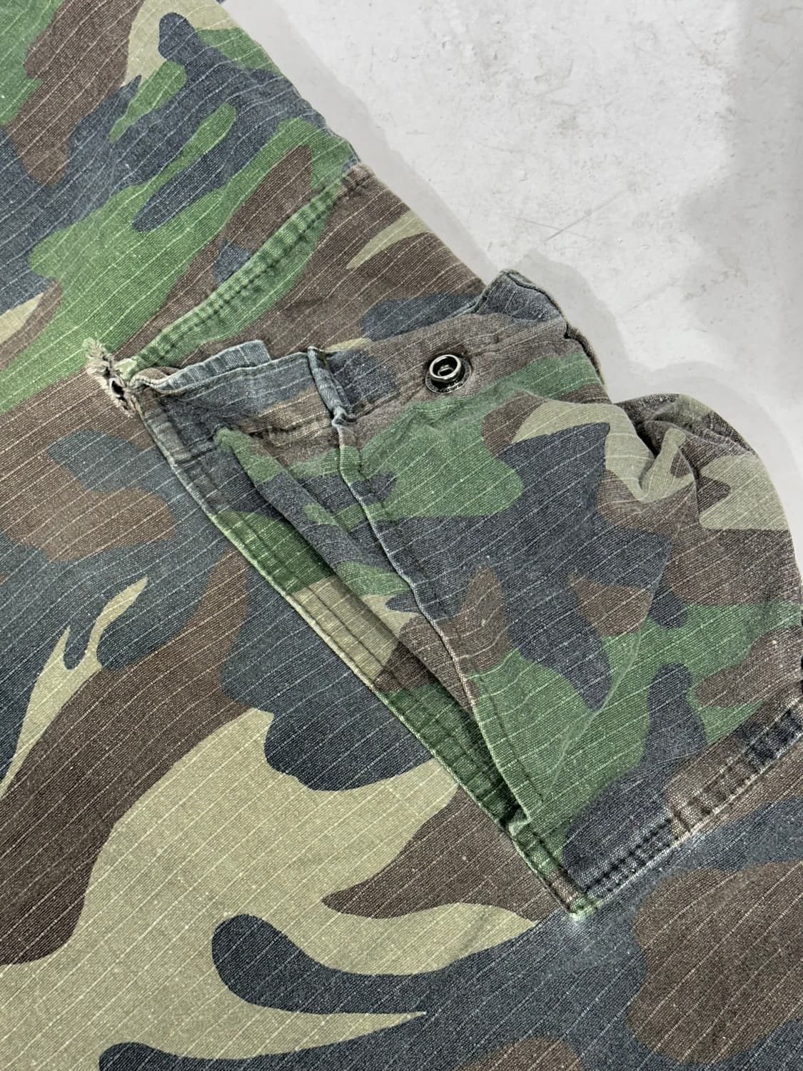 빈티지 카키 와이드 립스타 밀리터리 카고 팬츠   상품이미지6