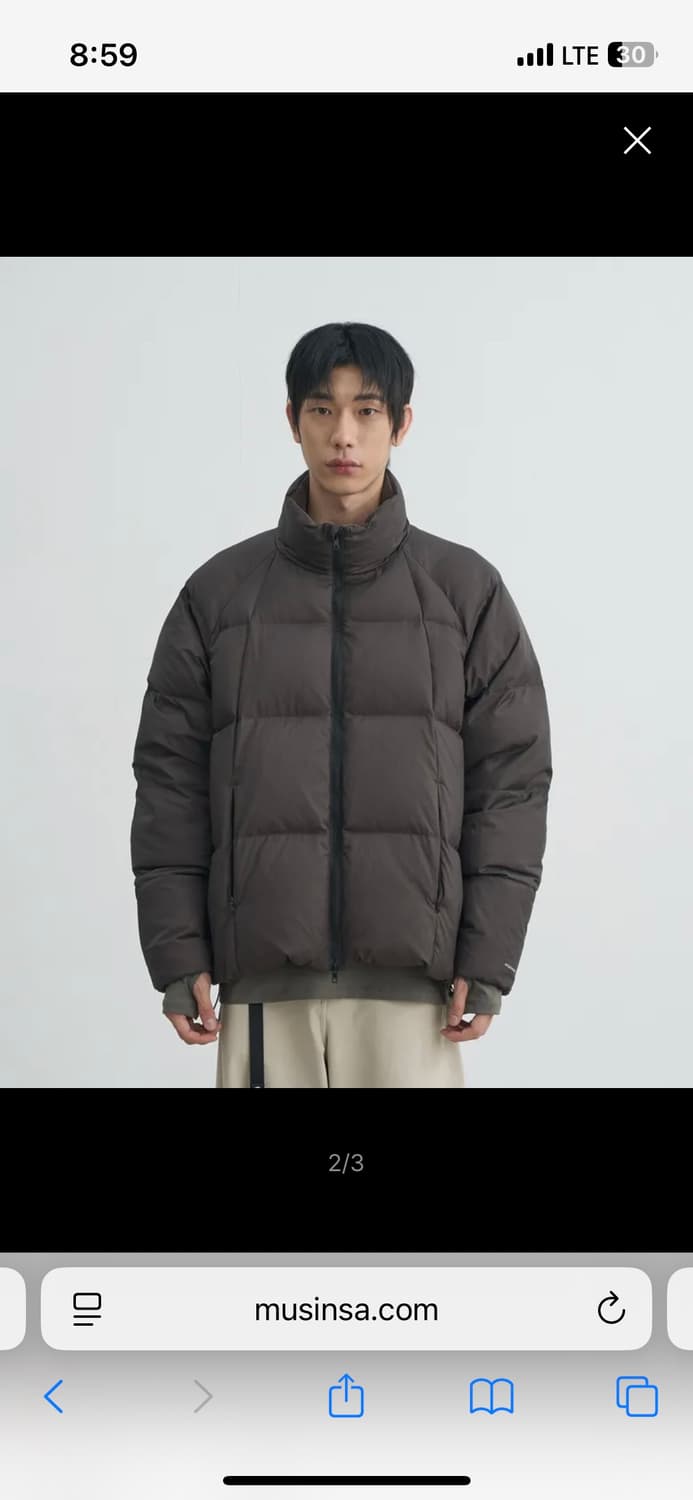 고요웨어 스너글 구스 다운 자켓 M 에스프레소 상품이미지5