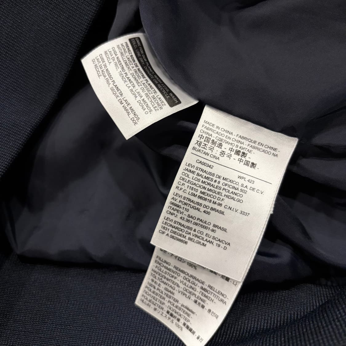 [L] 리바이스 네이비 퀼팅 블루종 자켓 B417 상품이미지8