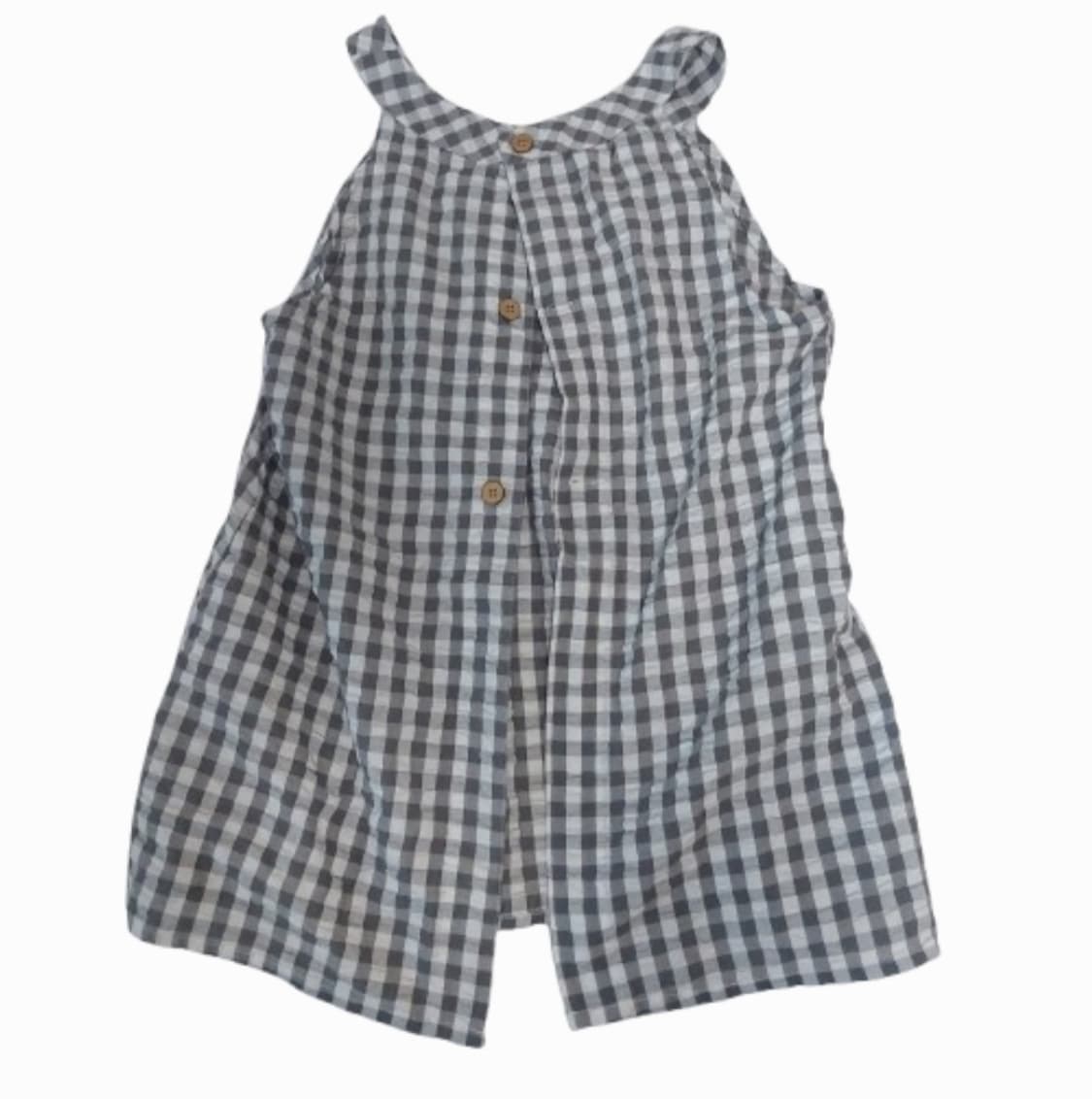 모리걸 하구미 너드 체크 나시 조끼 베스트 상품이미지1