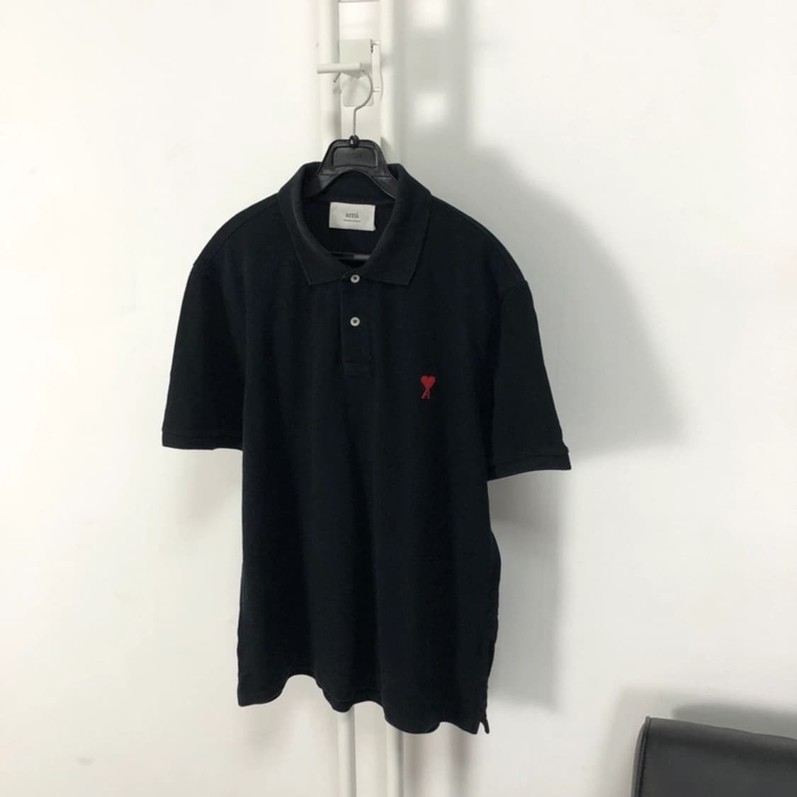 아미 정품 스몰하트 pk티 블랙 상품이미지3