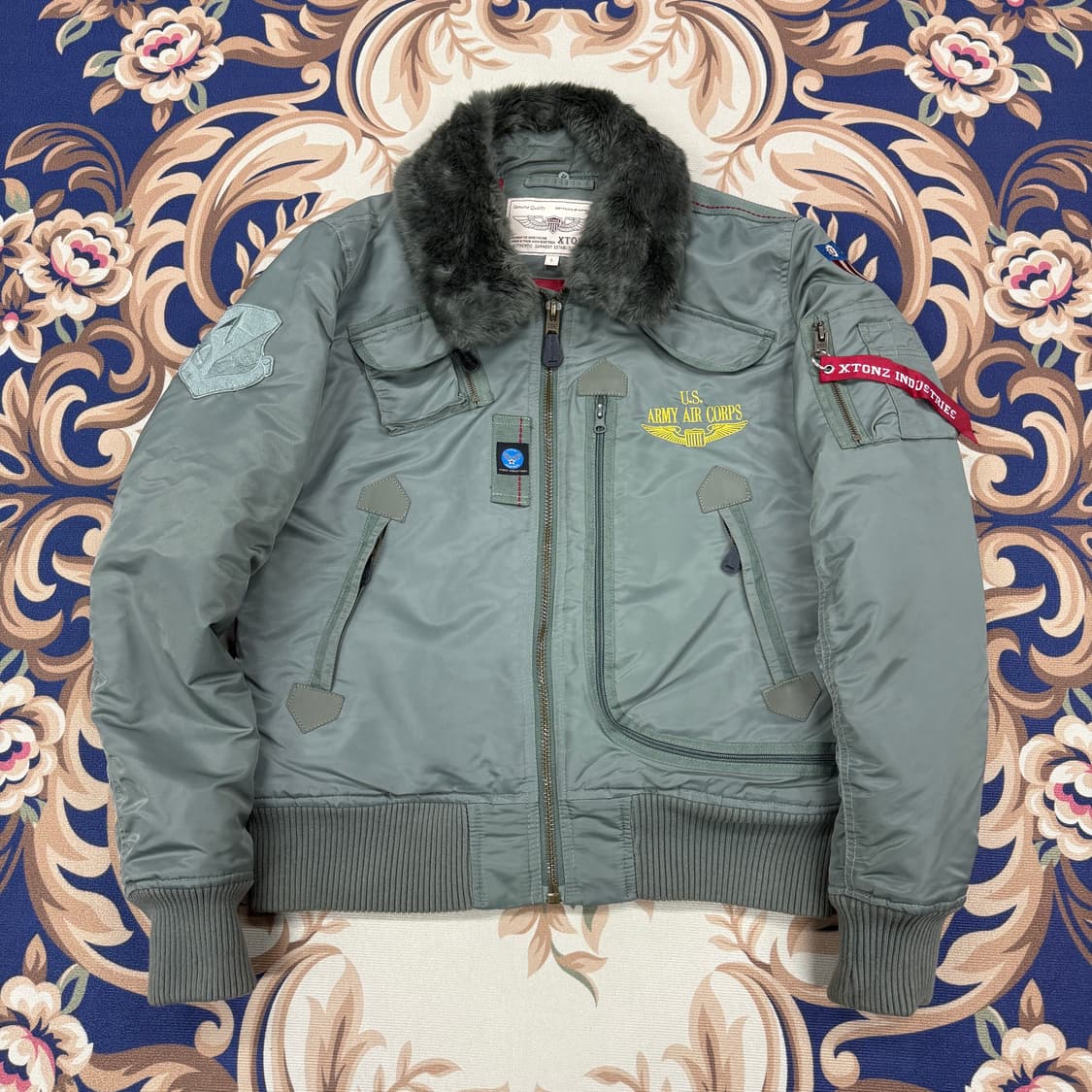 (L)엑스톤즈 XTONZ U.S파일럿 항공점퍼(올리브) 상품이미지1