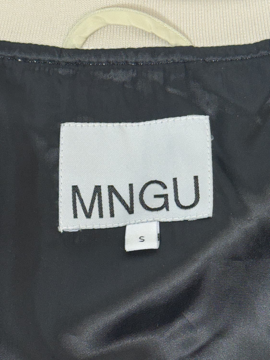 일본 빈티지 MNGU 베이지 마원 항공 잠바 블루종 자켓 S 상품이미지6