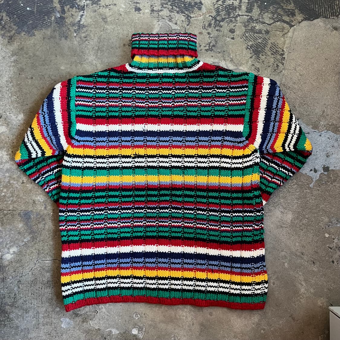 유나이티드 컬러 오브 베네통 멀티 컬러 목폴라 니트 상품이미지3