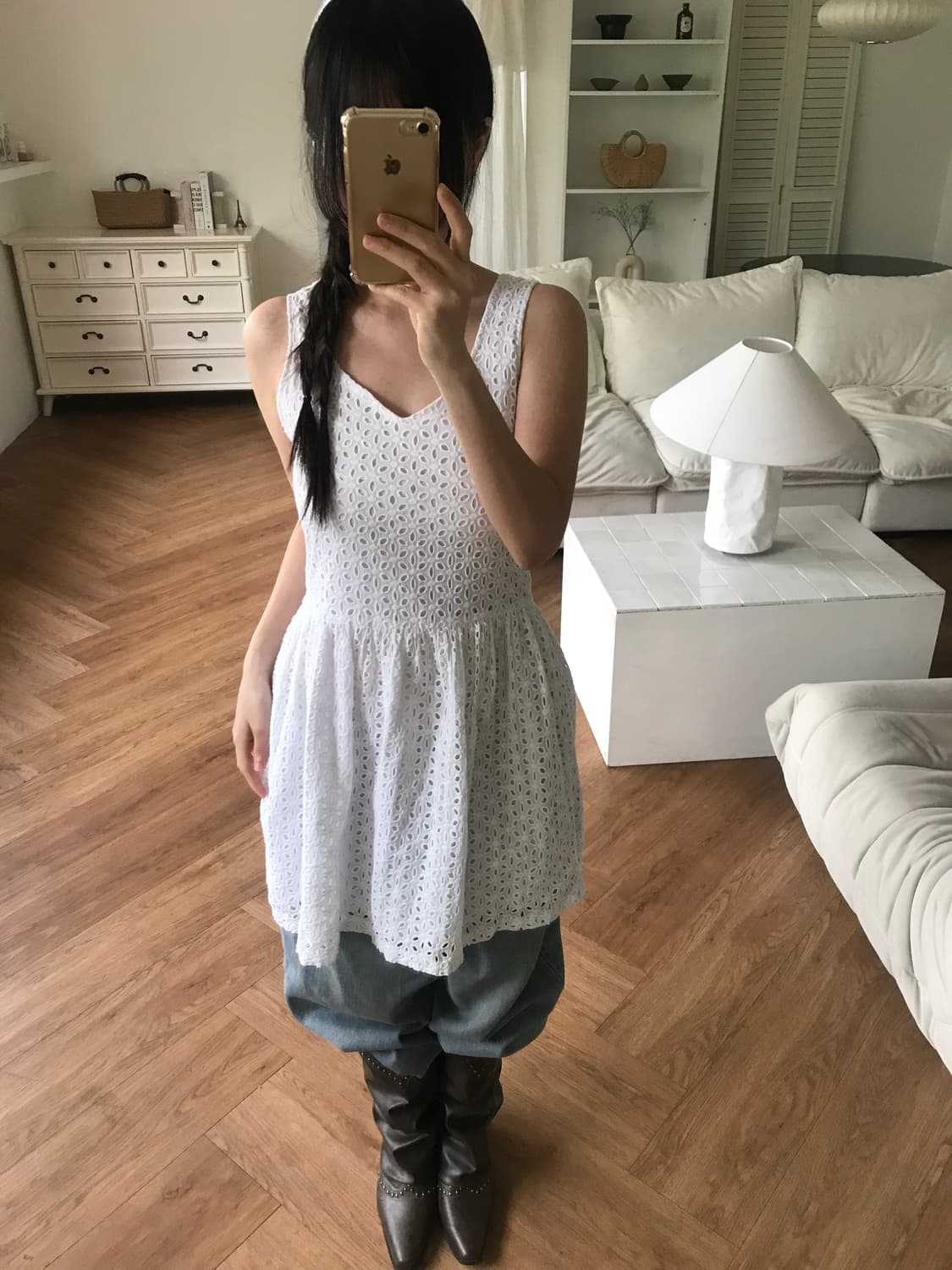 vintage eyelet one-piece 상품이미지1