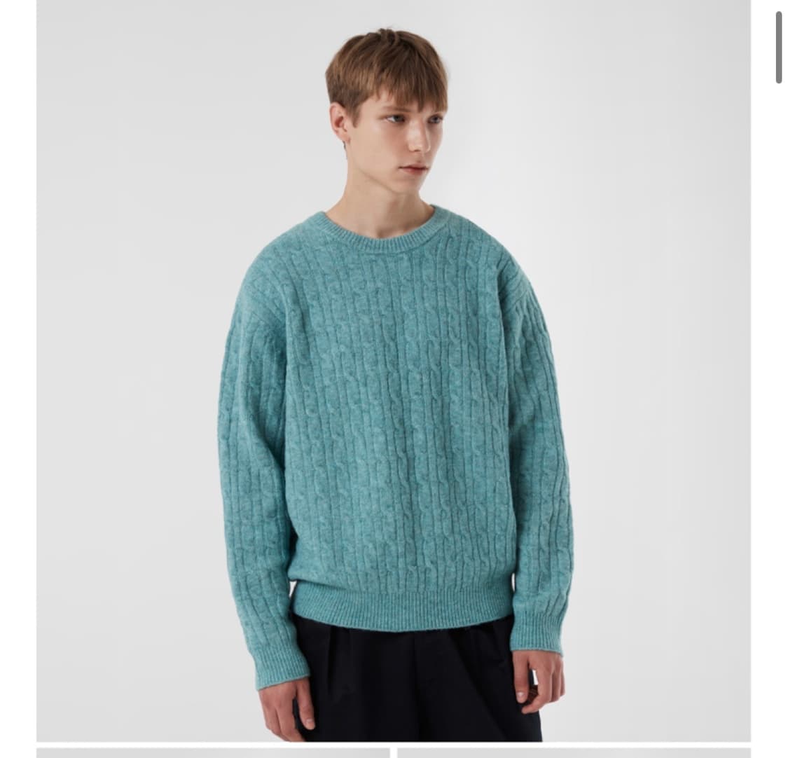 수아레 민트 케이블 니트 m 95-100 상품이미지1