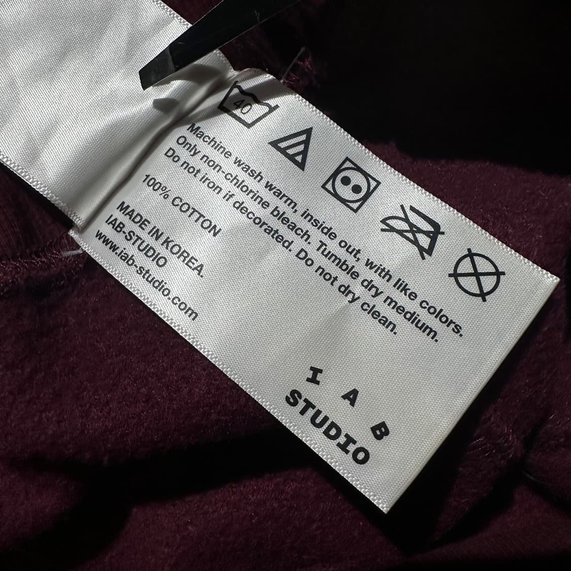 아이앱 스튜디오 스웨트 조거 팬츠 버건디 포 웍스아웃 상품이미지7