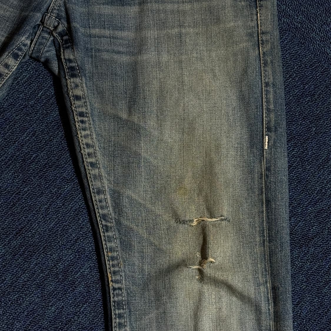 트루릴리젼 워싱 데미지 데님팬츠 상품이미지4