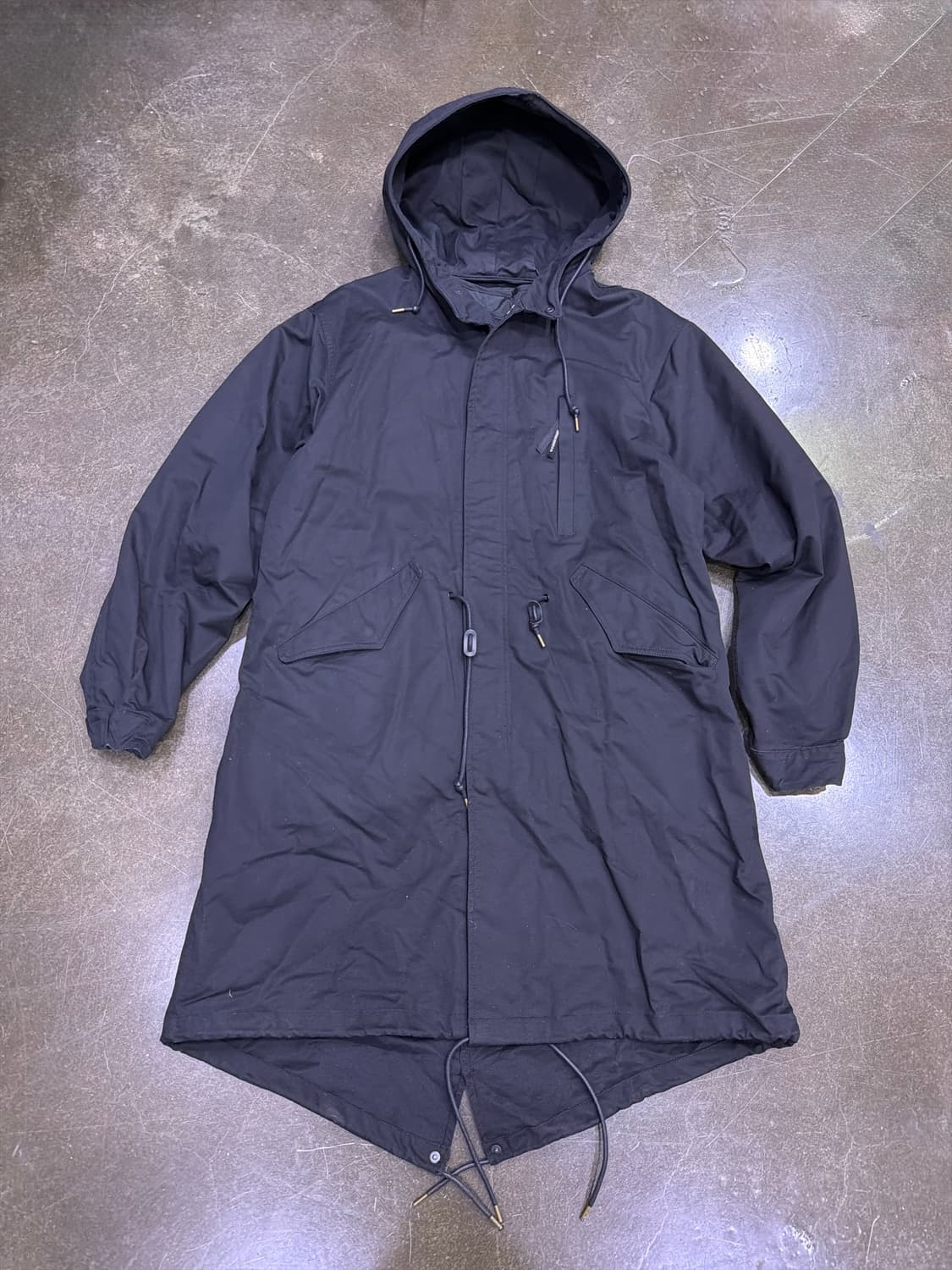 유니폼브릿지 M51 피쉬테일 파카 후드 야상점퍼 개파카 블랙 XL 상품이미지4