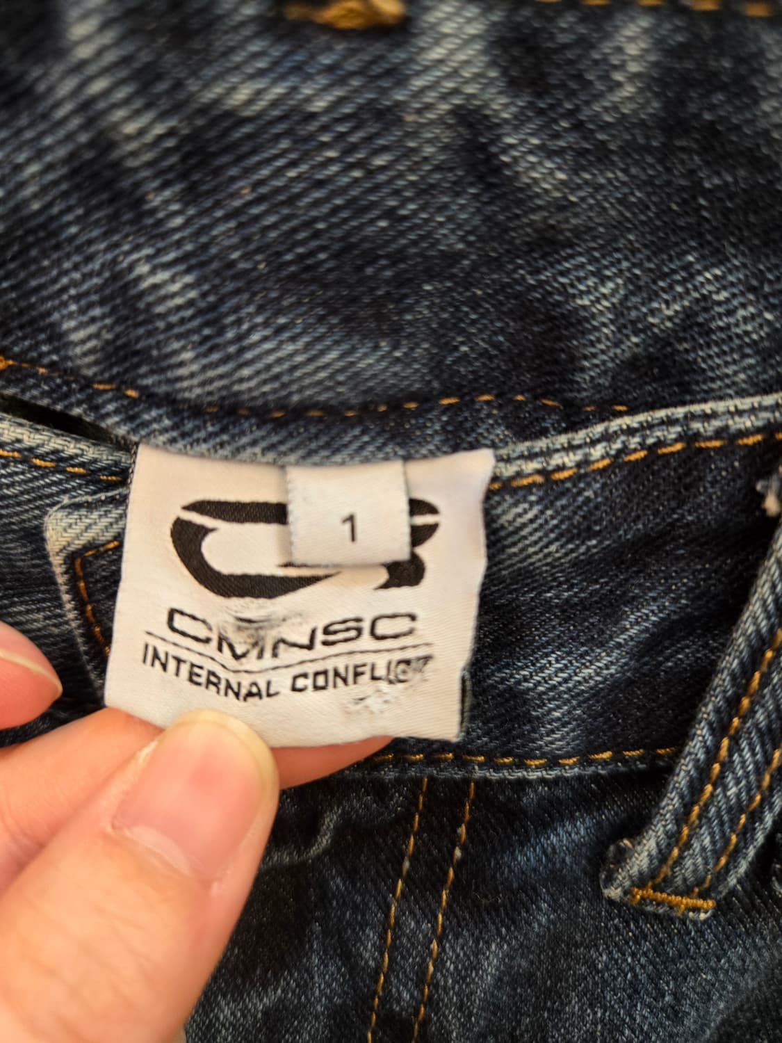 [쿨거환영]CMNSC 레이싱 패치워크 & 컷아웃 데님 상품이미지6