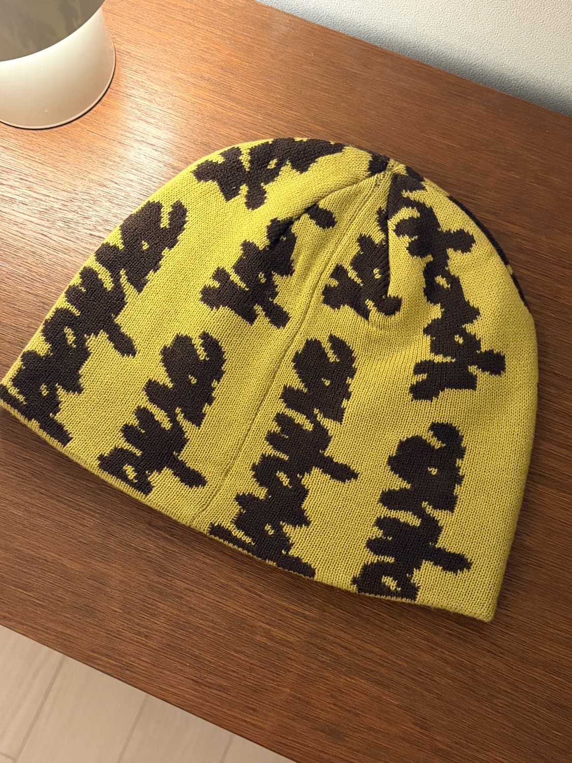 Yeseyesee 예스아이씨 옐로우 브라운 패턴 비니 상품이미지2