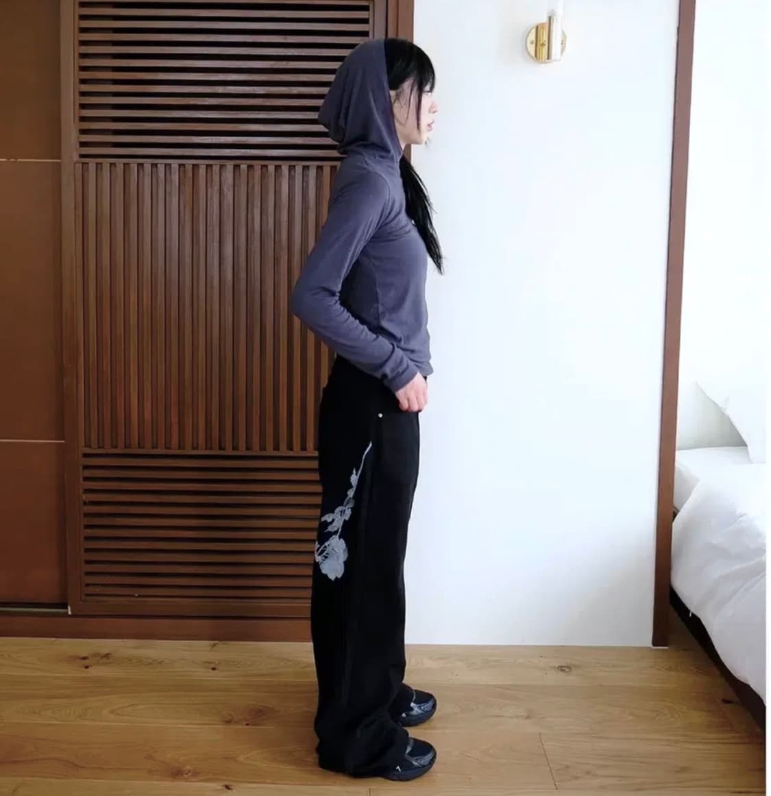프래그팜 와이드 팬츠 블랙 상품이미지2