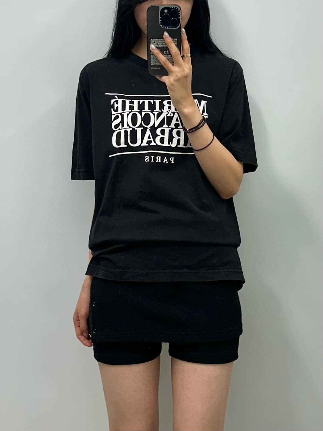 마리떼 프랑소와 저버 블랙 반팔 티셔츠 상품이미지1