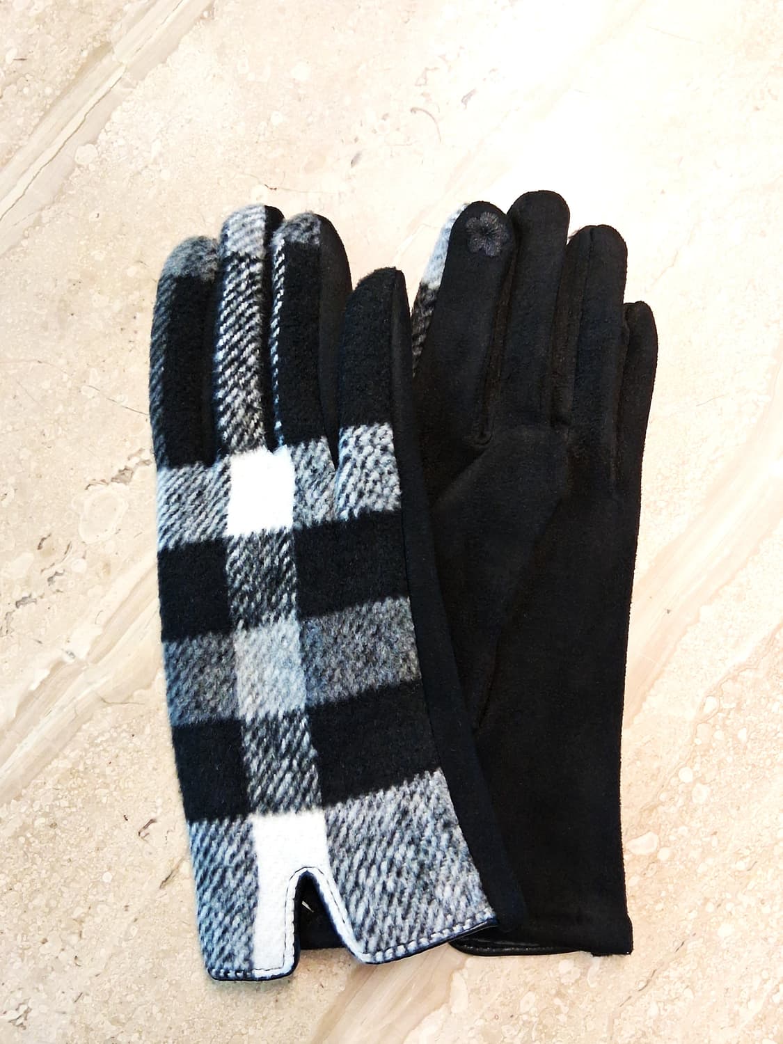 여성용 그레이 체크 장갑 2번 (새상품) 상품이미지5