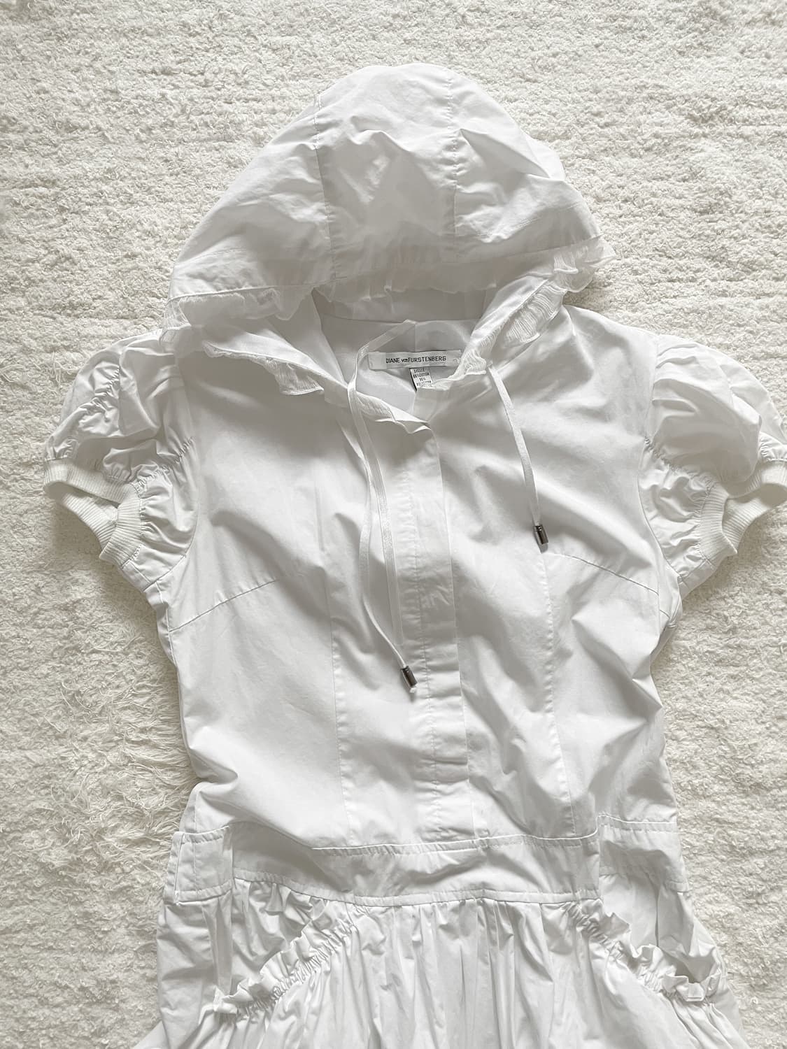 후드 러플 미니 드레스 상품이미지2