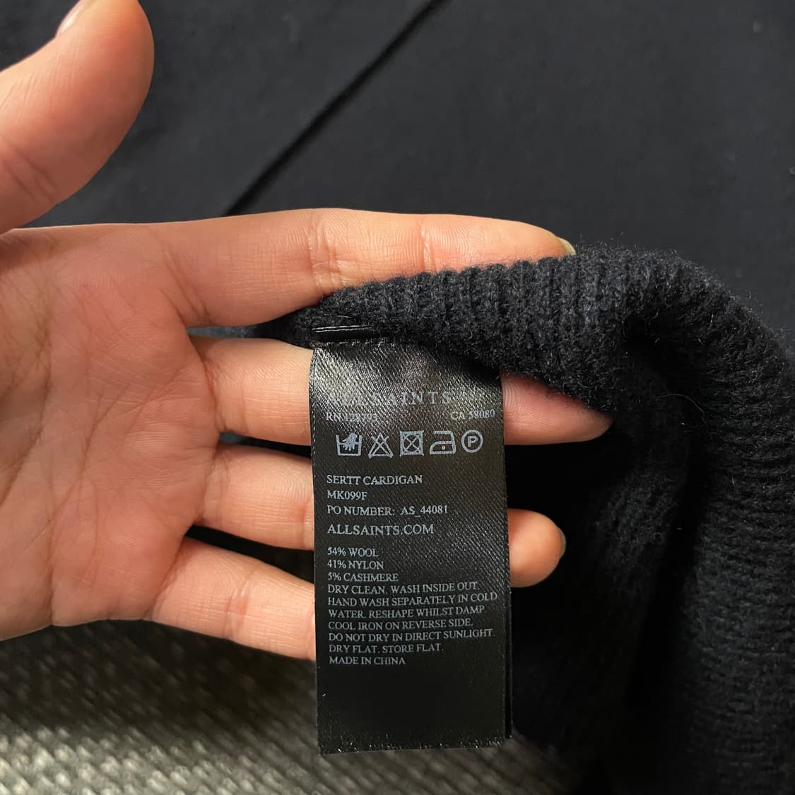 빈티지 네이비 니트 숄카라 가디건 XS 상품이미지5