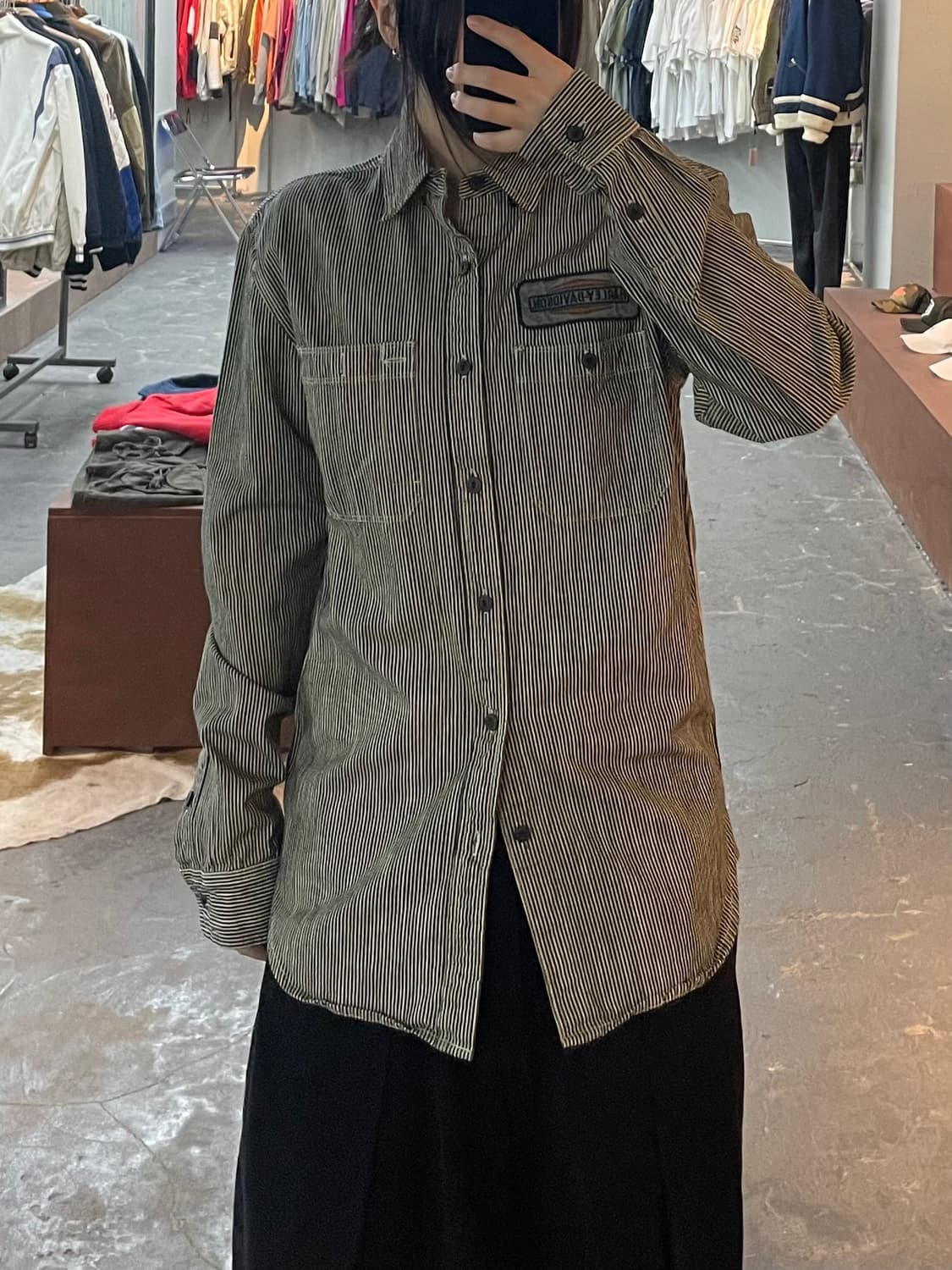 할리 데이비슨 히코리 워크셔츠 H2283 상품이미지1