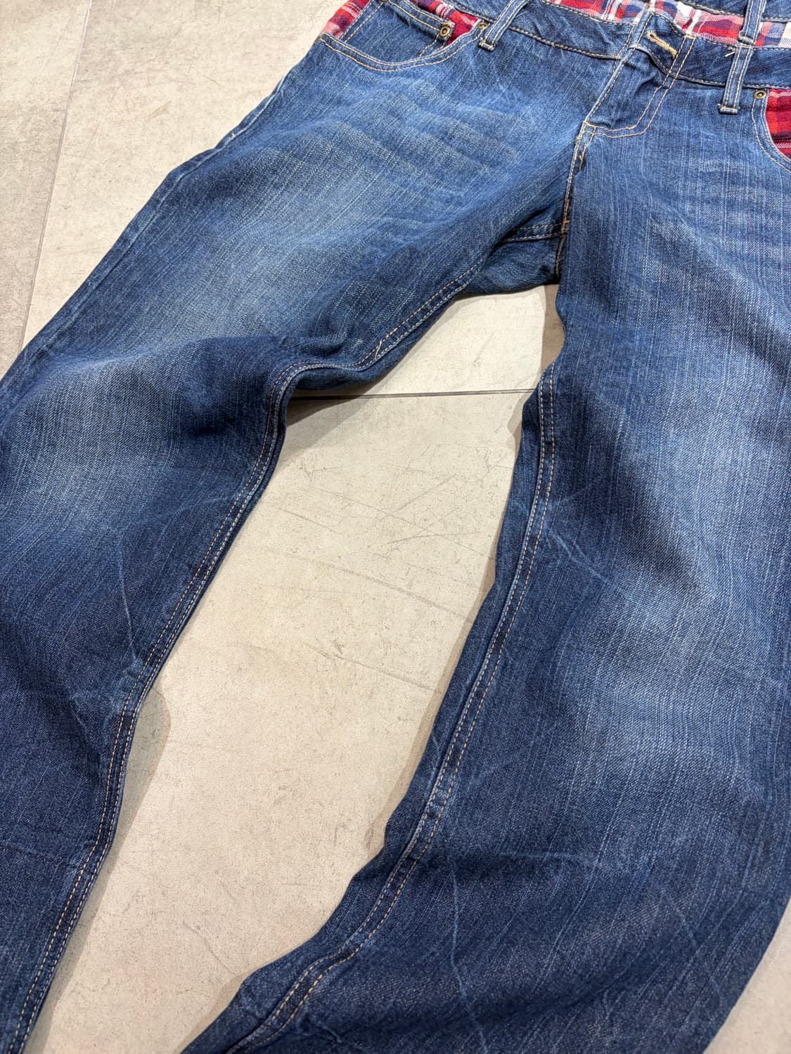 펑크 레이어드 데님 팬츠 상품이미지6