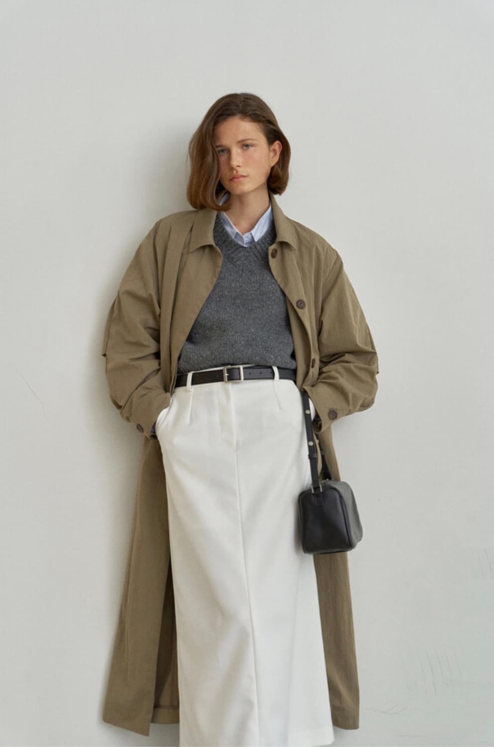 오브유이 클래식 싱글 트렌치 코트 상품이미지3