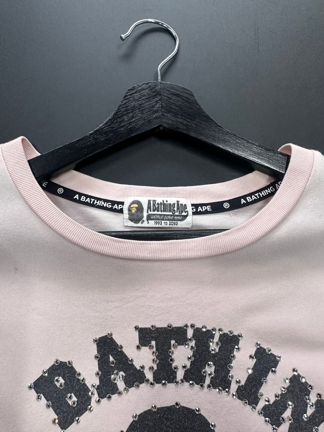 베이프 큐빅 컬리지 반팔티 핑크 상품이미지6