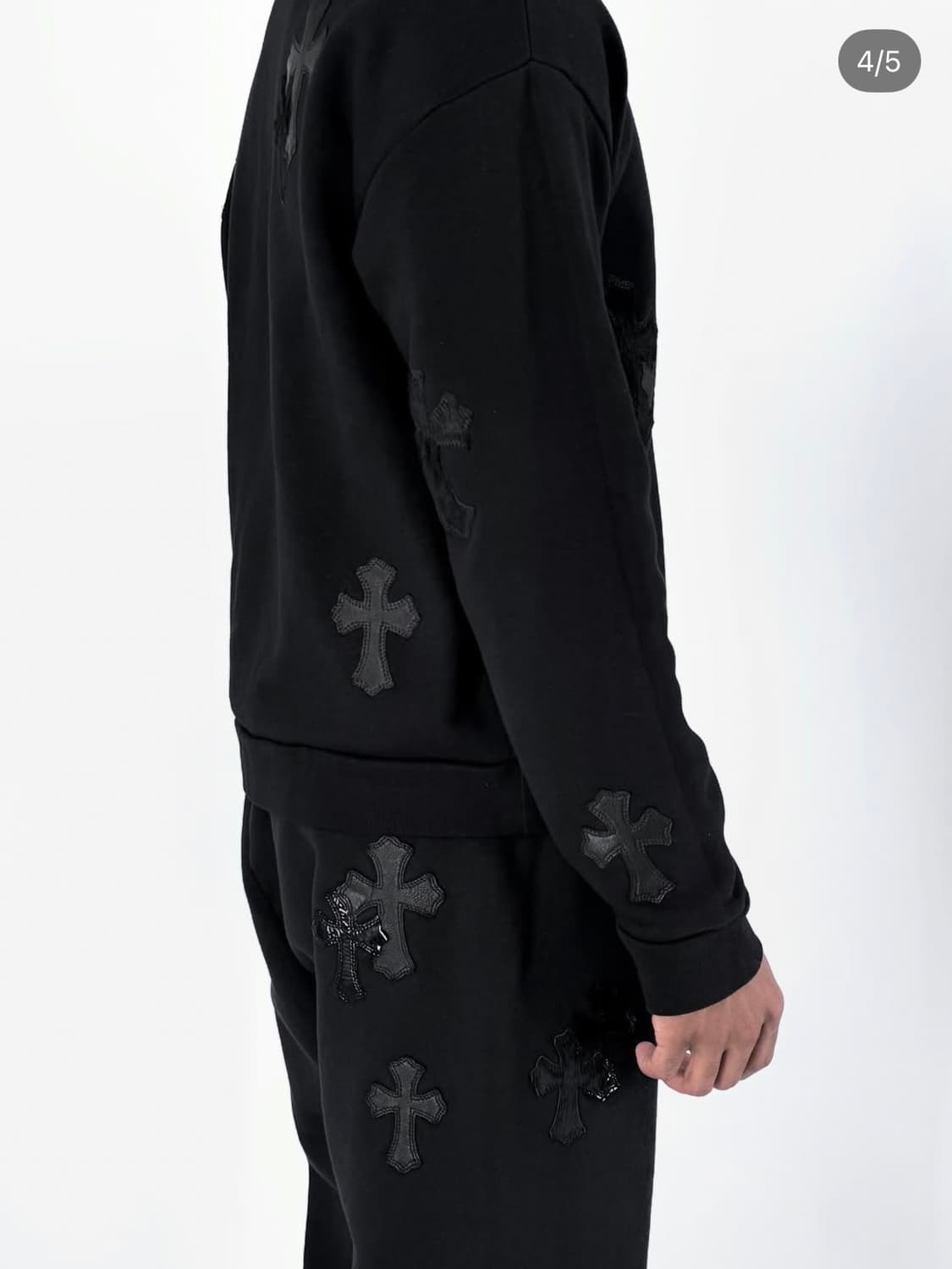 크롬하츠 크로스 레더 패치 스웻 팬츠 상품이미지10