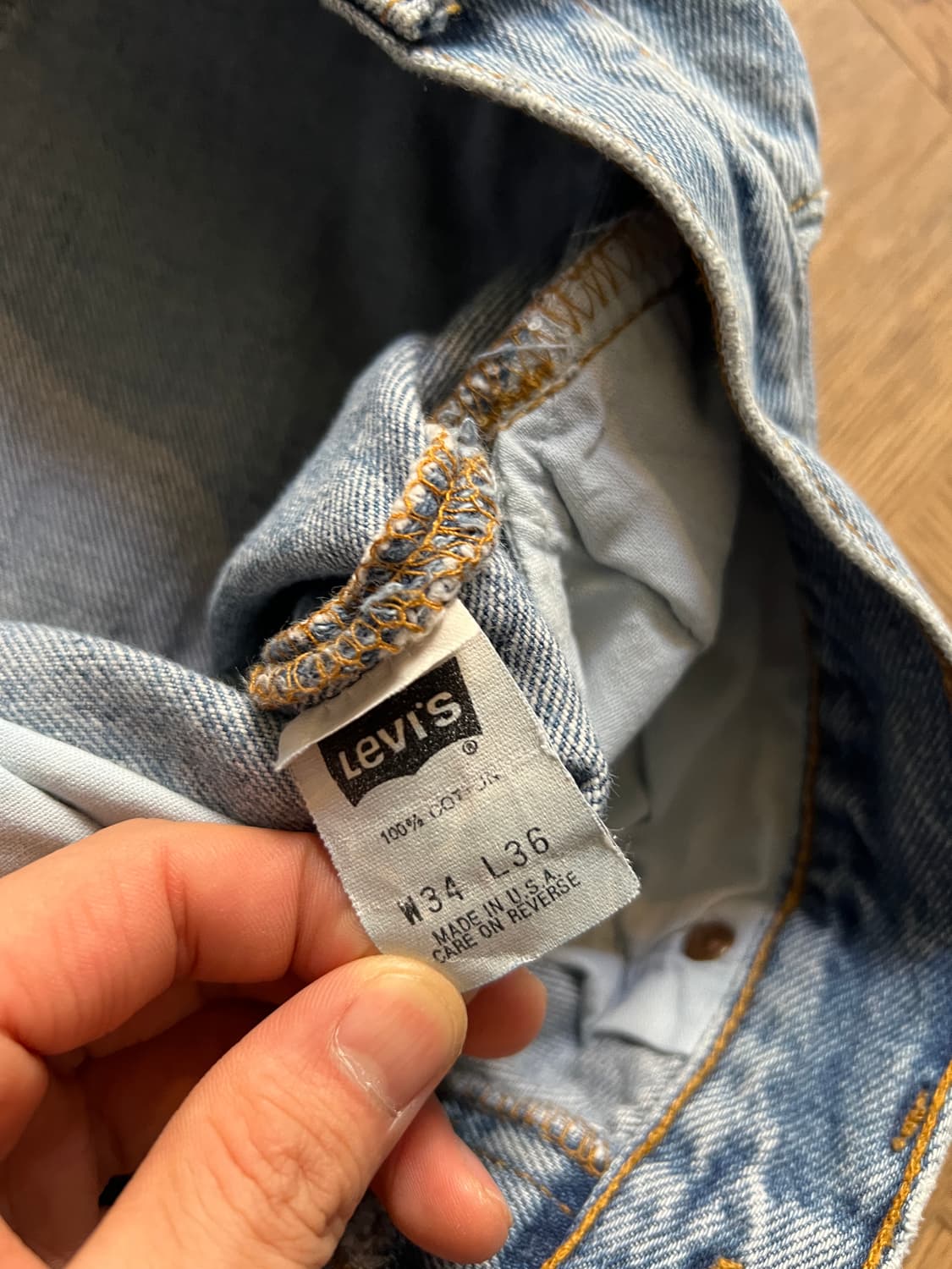 [34]90's 리바이스 501 Made in USA 데님 팬츠 S44 상품이미지6