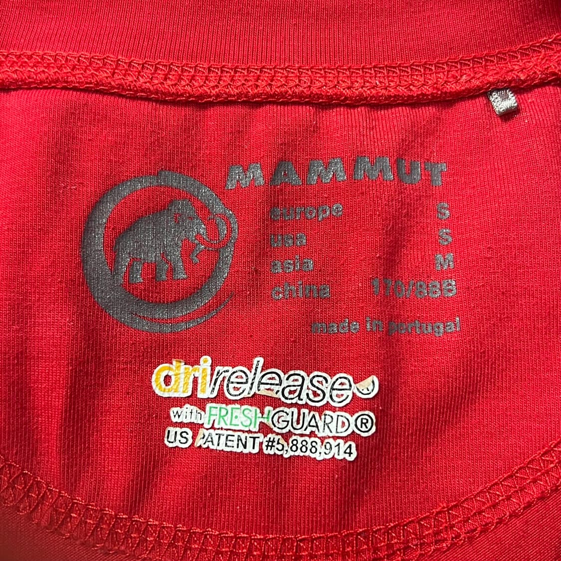 마무트 빅로고 반팔 레드 M 상품이미지3