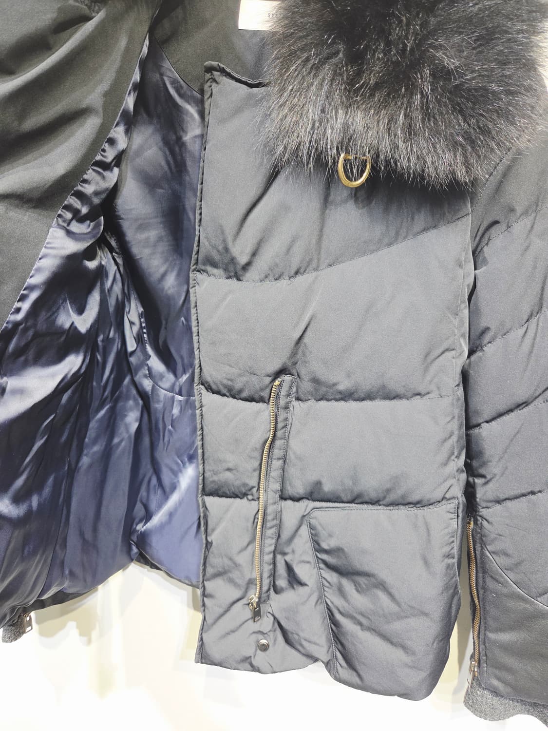 SYSTEM 시스템 폭스퍼 덕다운 숏패딩 상품이미지7