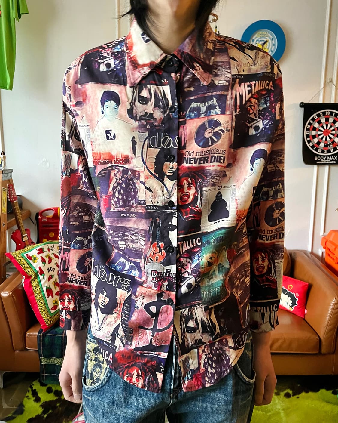 Japanese Vintage Collage Printed Shirt 상품이미지2