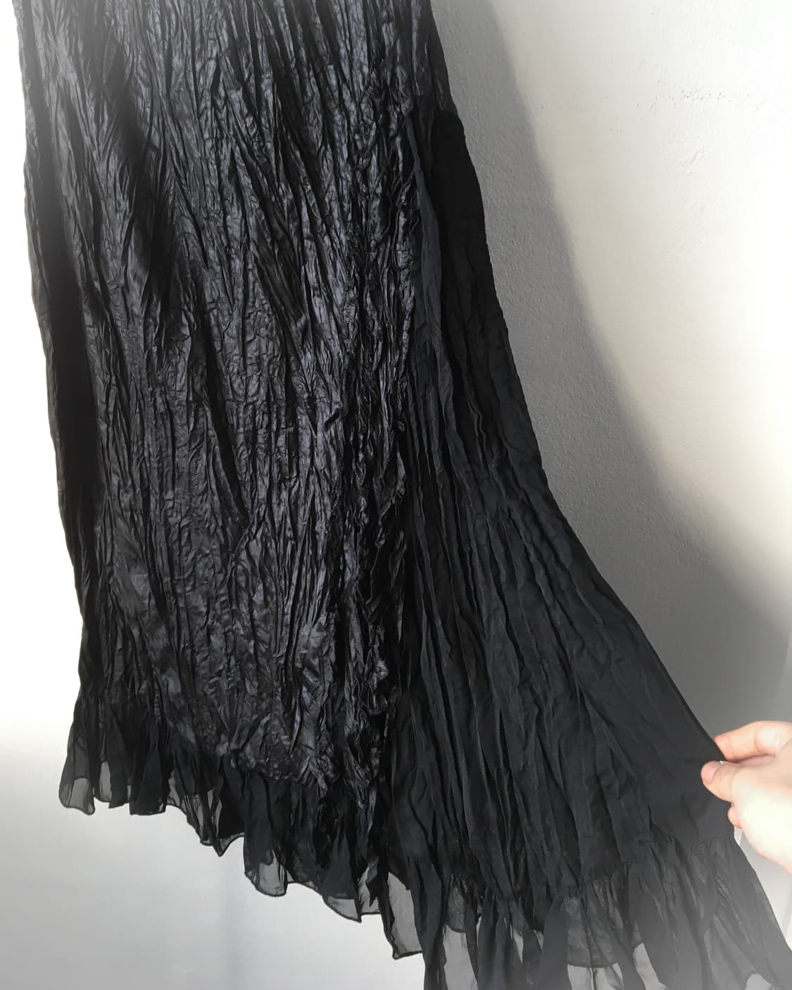 Side layer point pleats long skirt 상품이미지3
