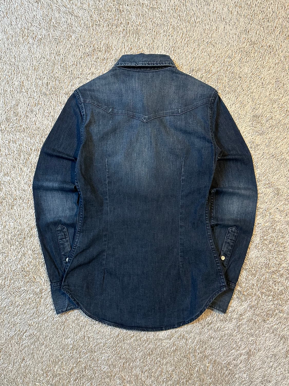 폴로 랄프로렌 신형 투포켓 웨스턴 데님셔츠 진청 상품이미지3