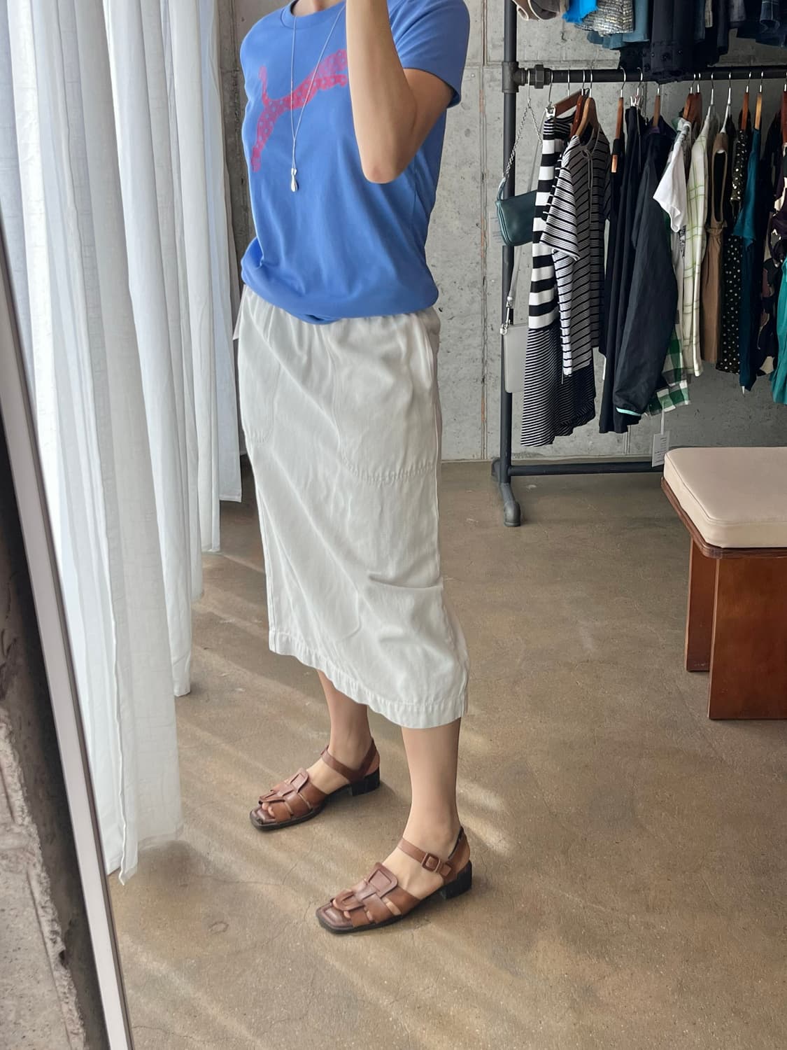 퓨마 로고 티 블루 상품이미지9