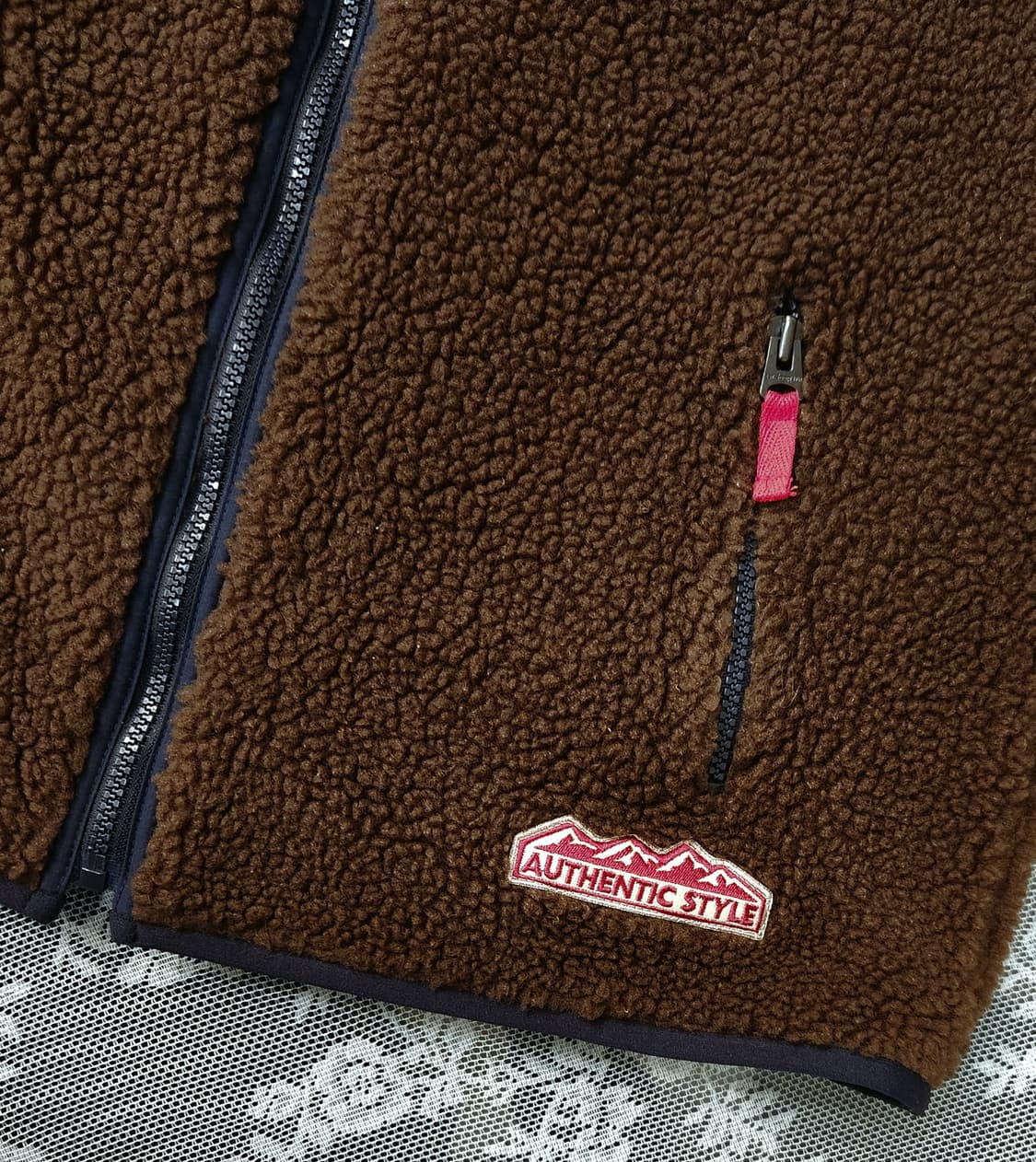 Jeep 지프 플리스 뽀글이 조끼 브라운 상품이미지7