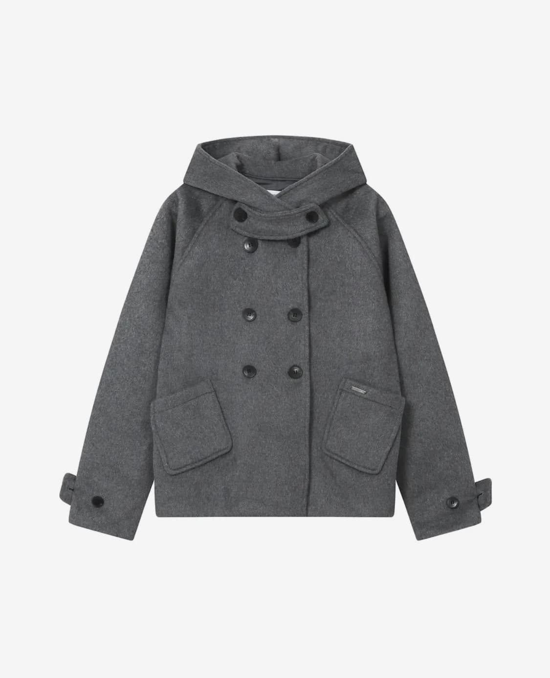 미세키서울 더블 버튼 코트 차콜 상품이미지2