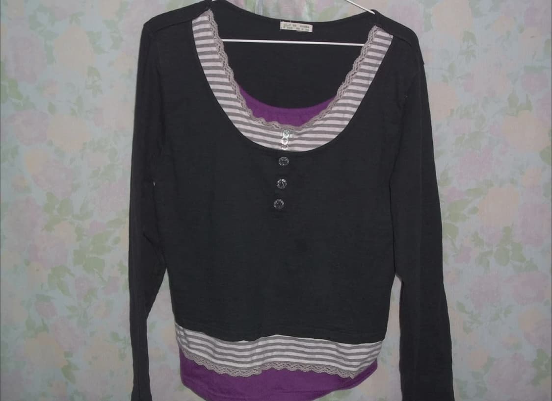 빈티지 레이어드 티셔츠 상품이미지3