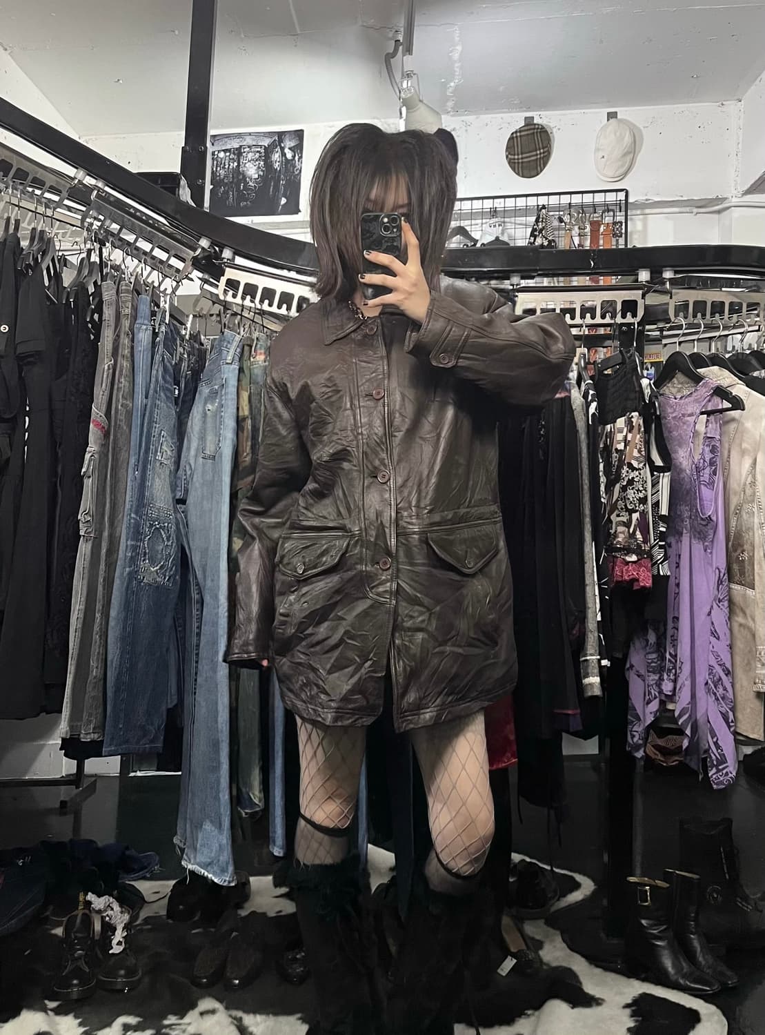 브라운 양가죽 자켓 상품이미지2