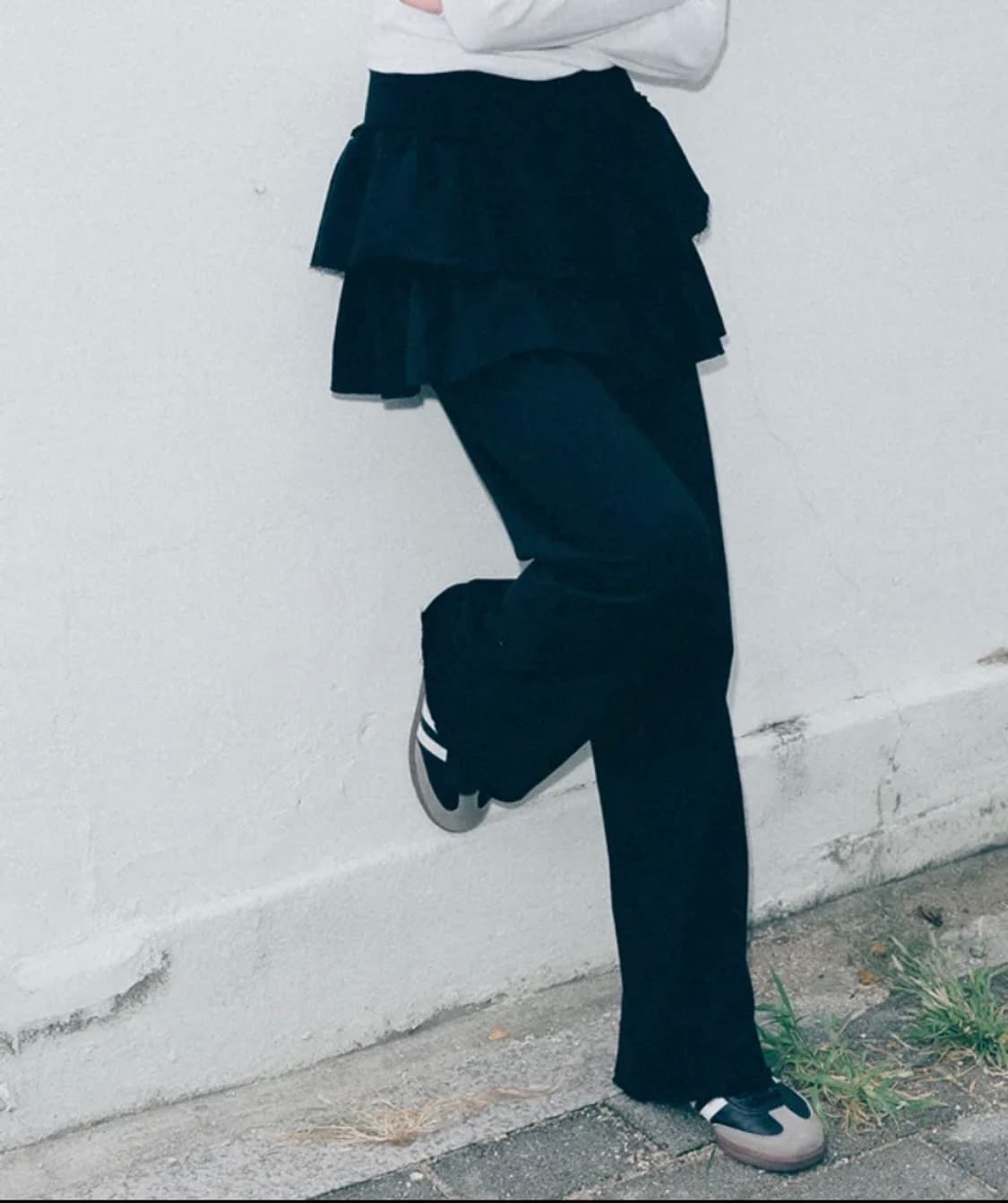 론론 캉캉 레이어드 블랙 팬츠 - 새상품 상품이미지1