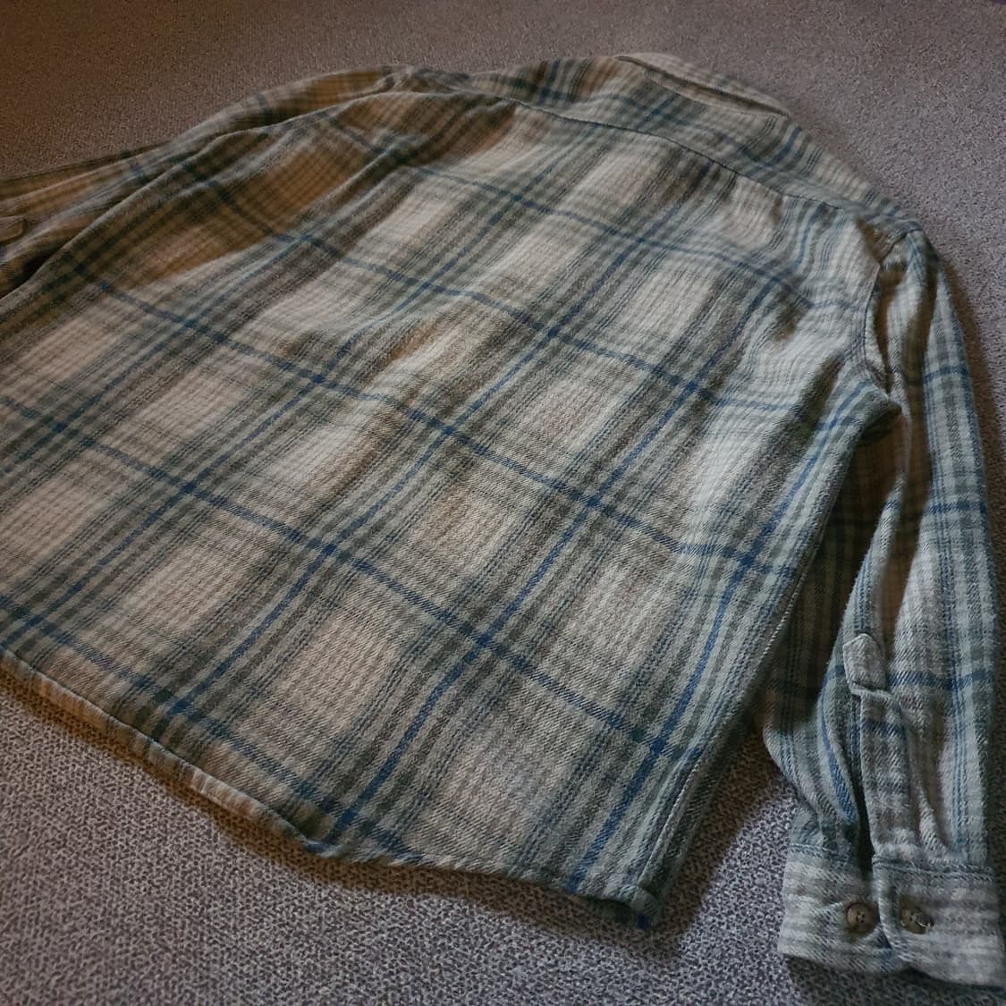 90s us made 칼하트 헤비웨이트  플라넬 셔츠 상품이미지8
