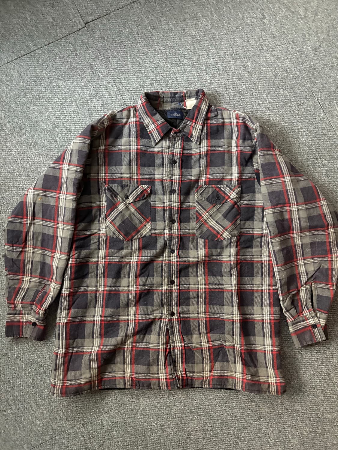 XL) 랭글런 플란넬셔츠자켓 상품이미지2