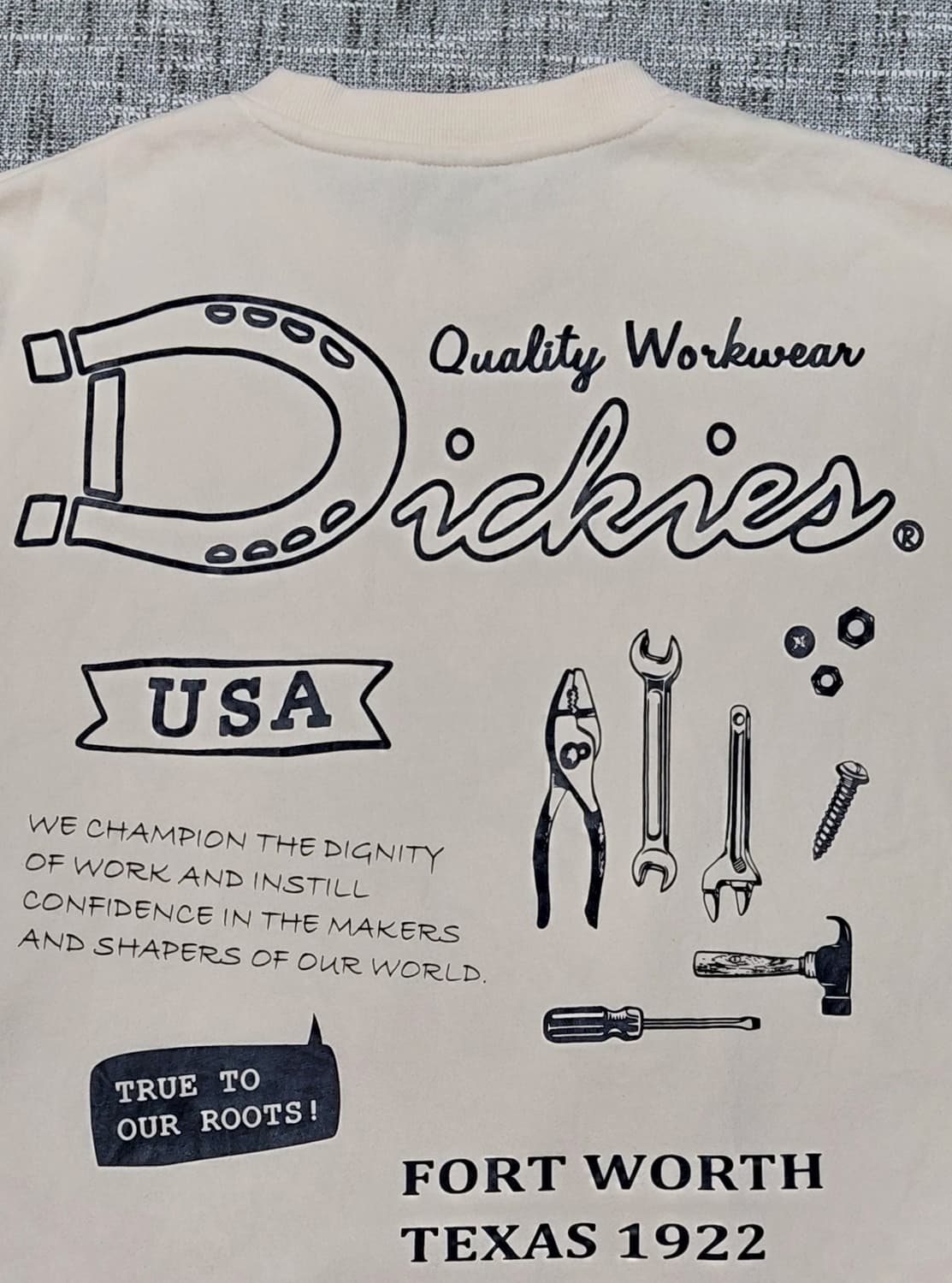 디키즈 워크웨어 헤리티지 기모 맨투맨 아이보리 L 상품이미지6