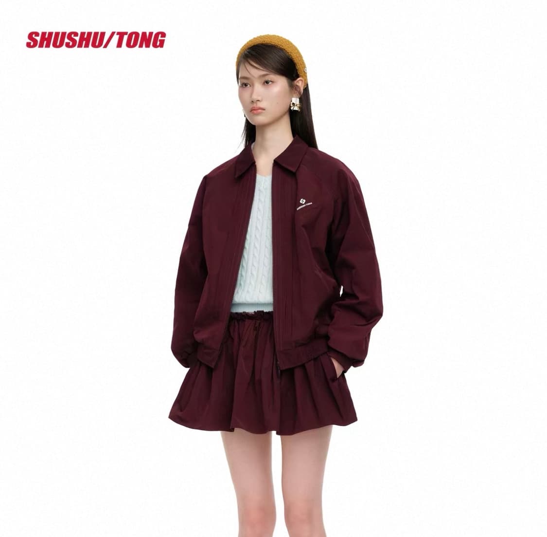 슈슈통 자켓 (새상품) 네이비/버건디 상품이미지2
