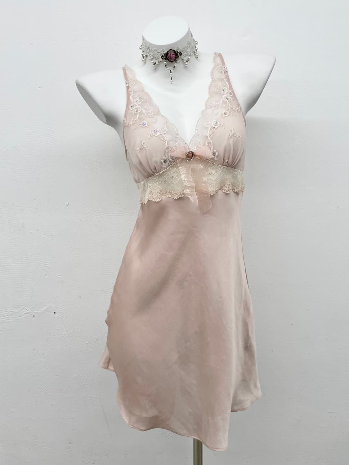 에블린 핑크 시어 슬립 상품이미지1