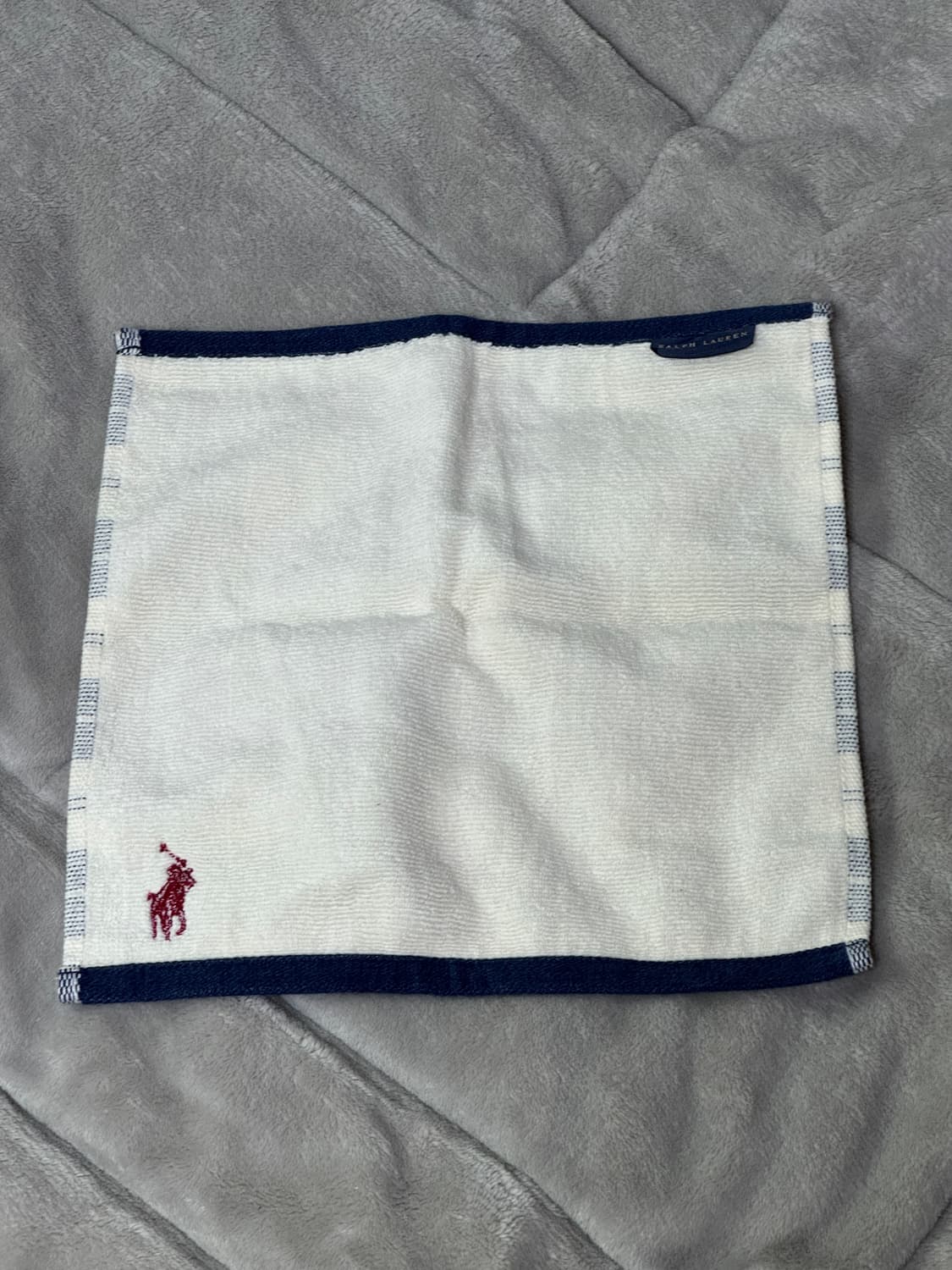 폴로 랄프로렌 네이비 체크 손수건 25 x 25 cm 상품이미지3