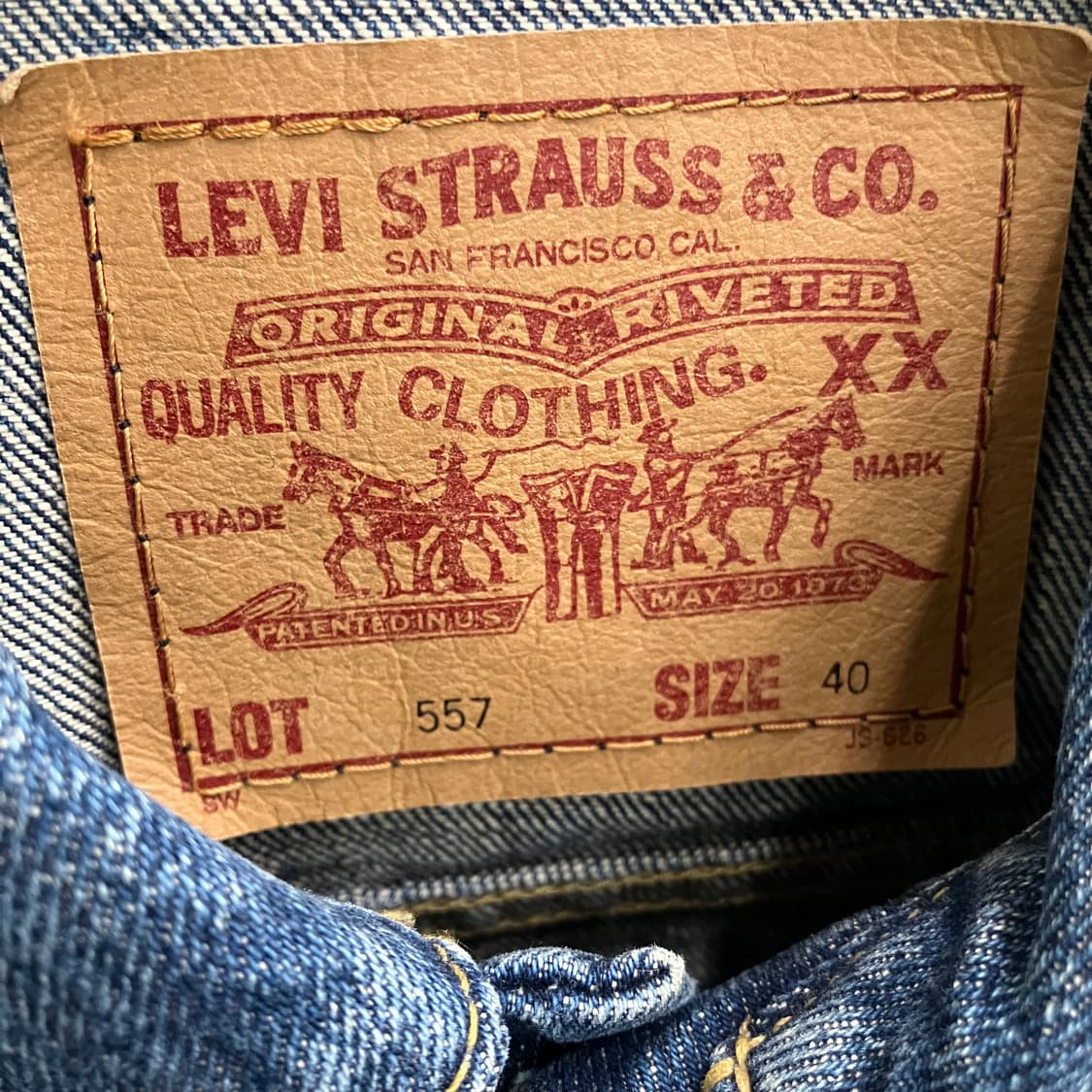 90's 리바이스 557 빅E 데님 자켓 40 상품이미지3