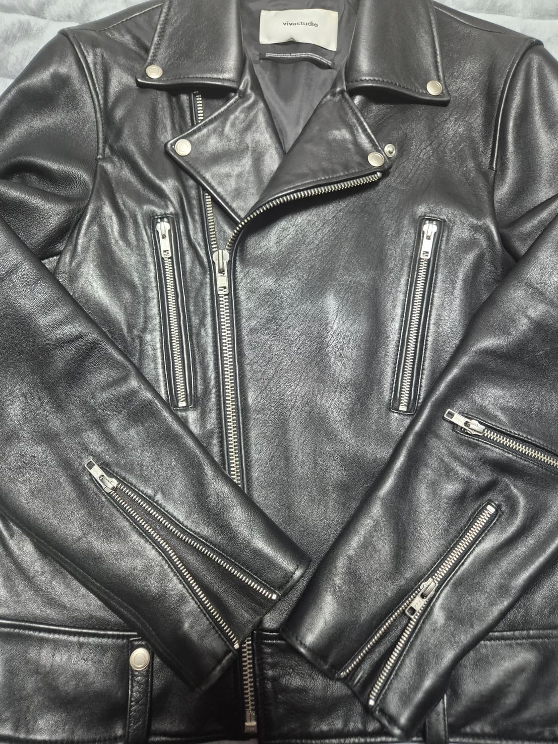 비바스튜디오 양가죽 라이더 가죽자켓 상품이미지4