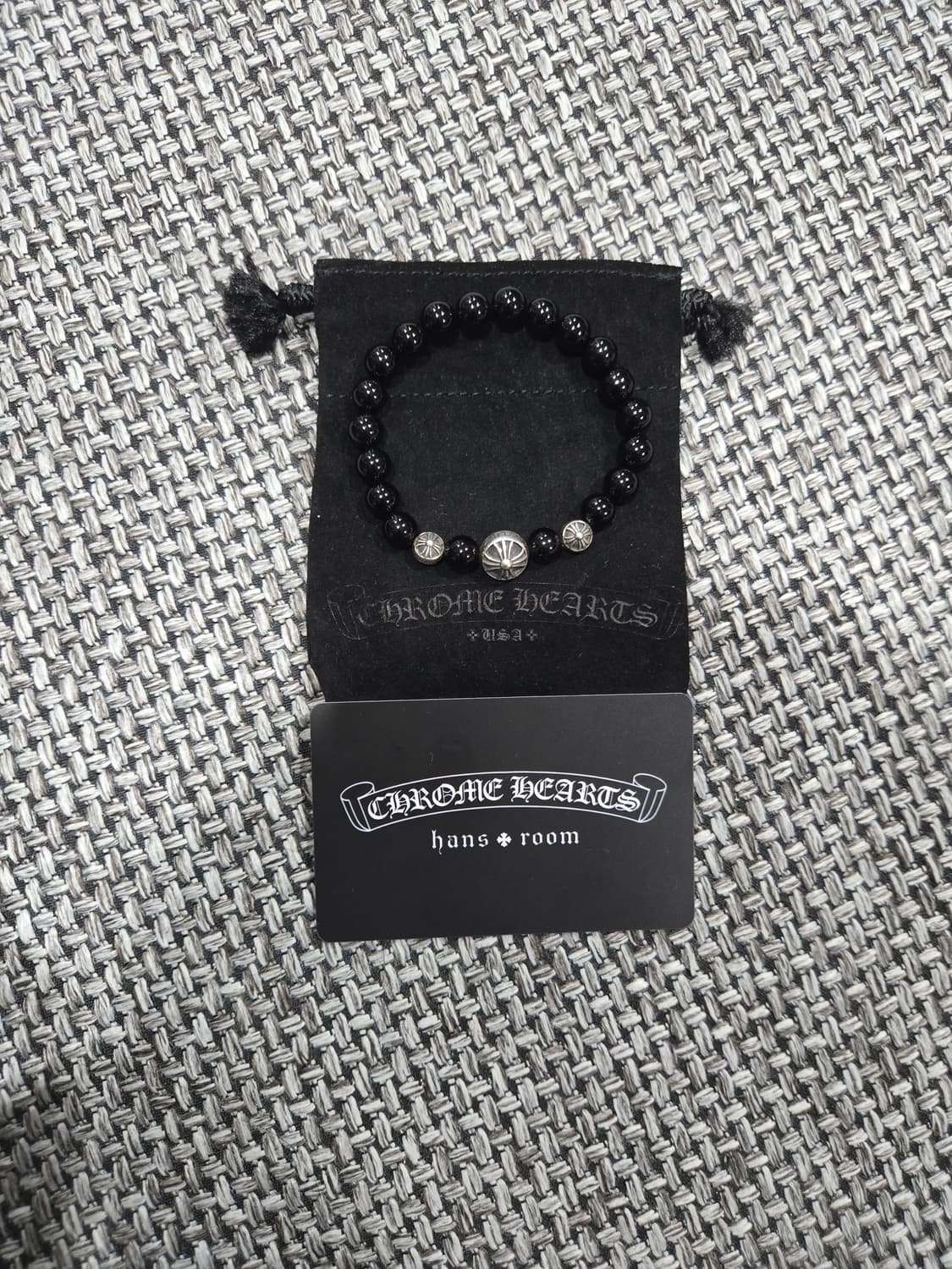 크롬하츠 오닉스 비즈팔찌(정품) 상품이미지1