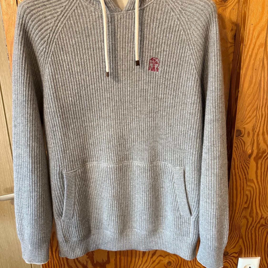 브루넬로 쿠치넬리 24 f/w 리브드 캐시미어 후드  상품이미지4