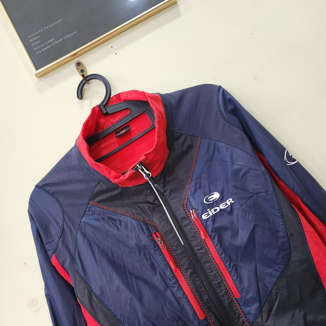 [L] 아이더 하이브리드 슬라이딩 α 자켓 (네이비/레드) 상품이미지2