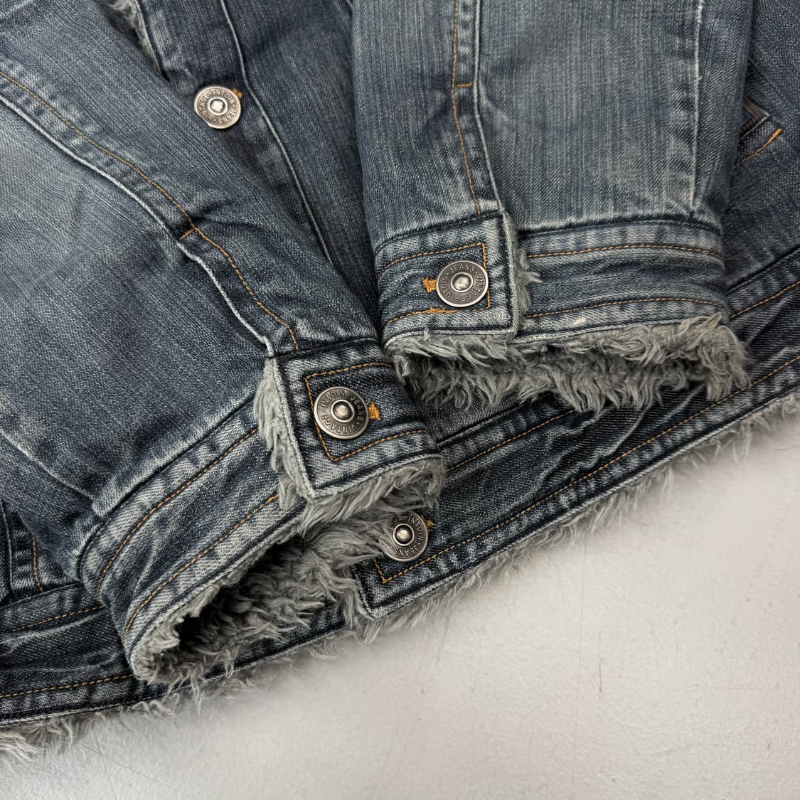 펑크 Y2K 락시크 울프 퍼 빈티지 데님자켓 상품이미지5